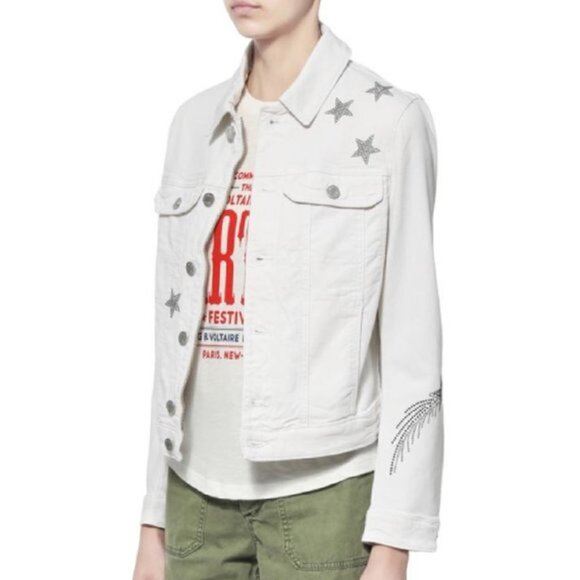 NWT - Zadig & Voltaire Kioki Multi Strass Jacket WHITE SHCA3404F✨ - Picture 11 of 13